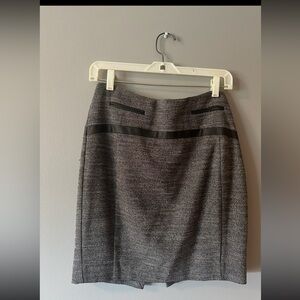 Express Gray Pencil Skirt Knee-Length Work